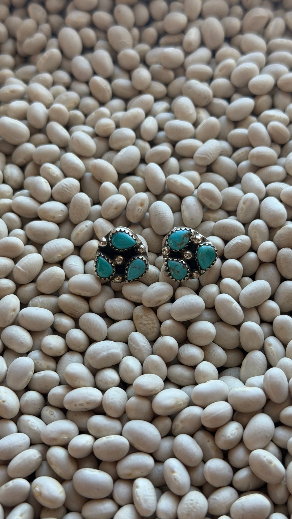 3 Stone Cluster Studs