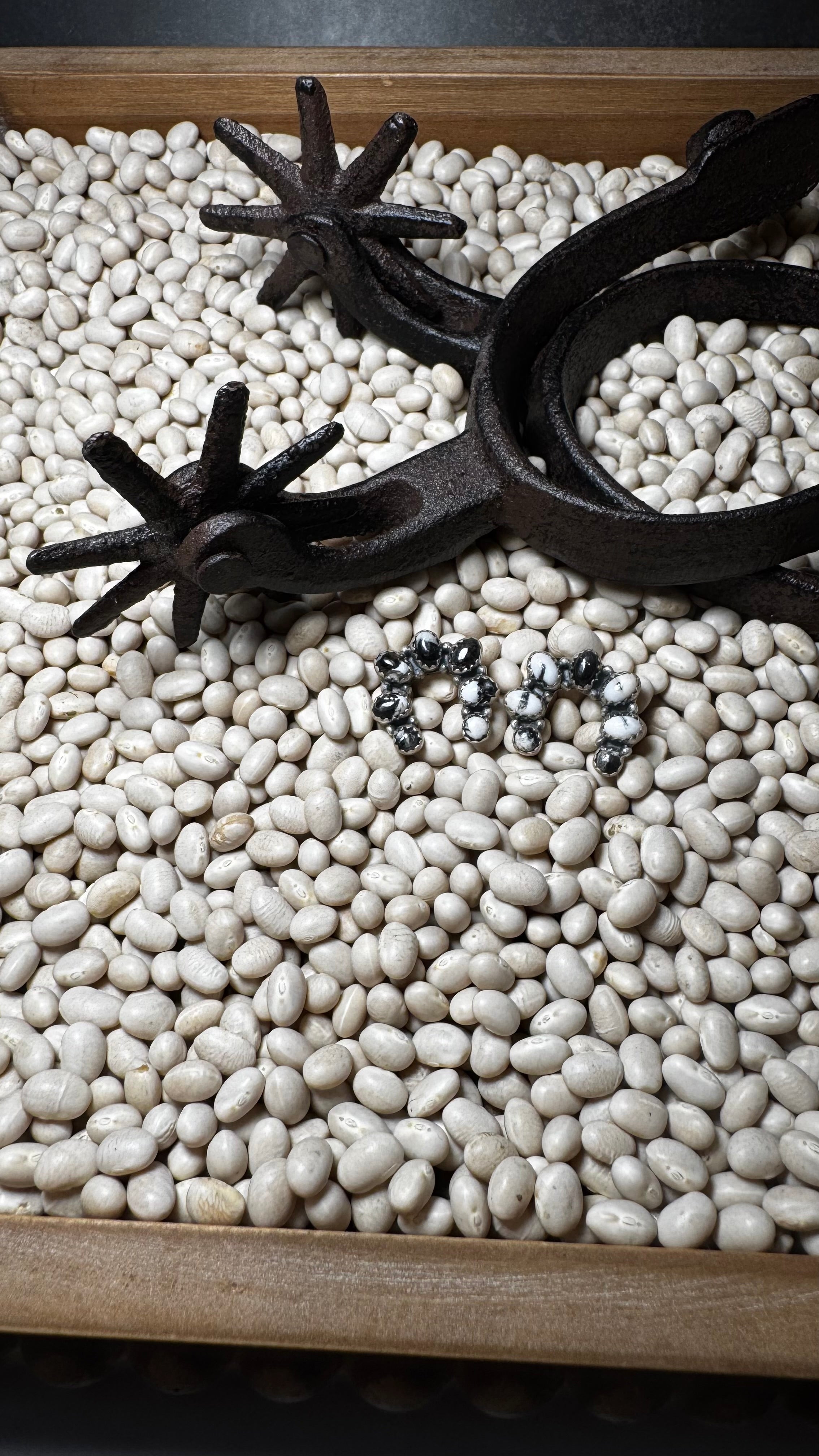 Hada Collection White Buffalo earrings