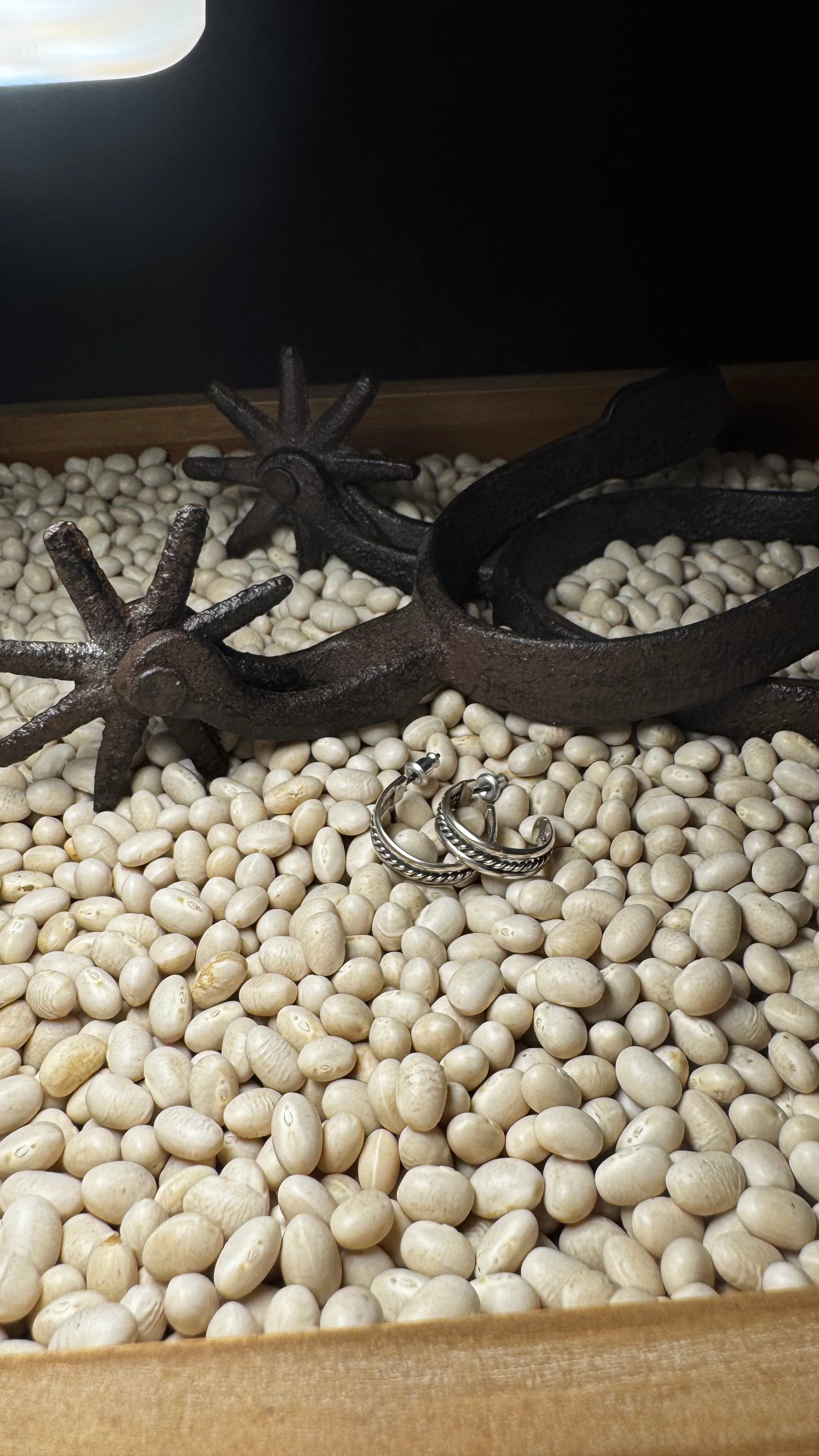 Sterling silver hoop earrings