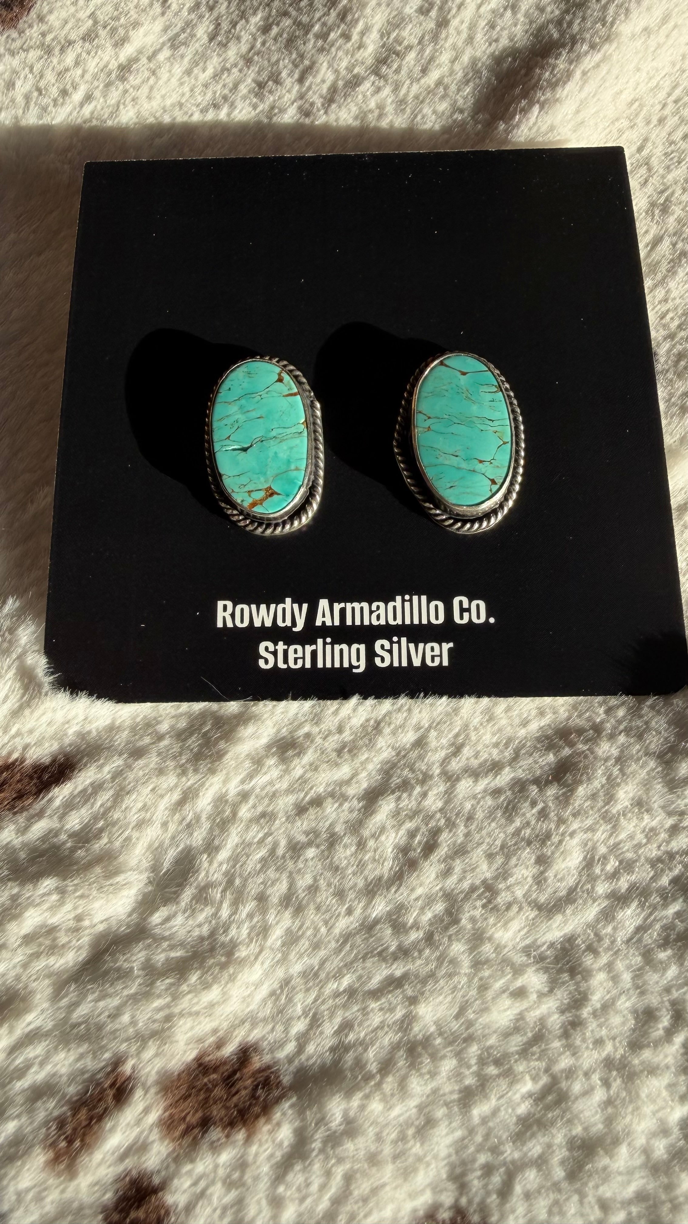 Oval Turquoise Stud Earrings