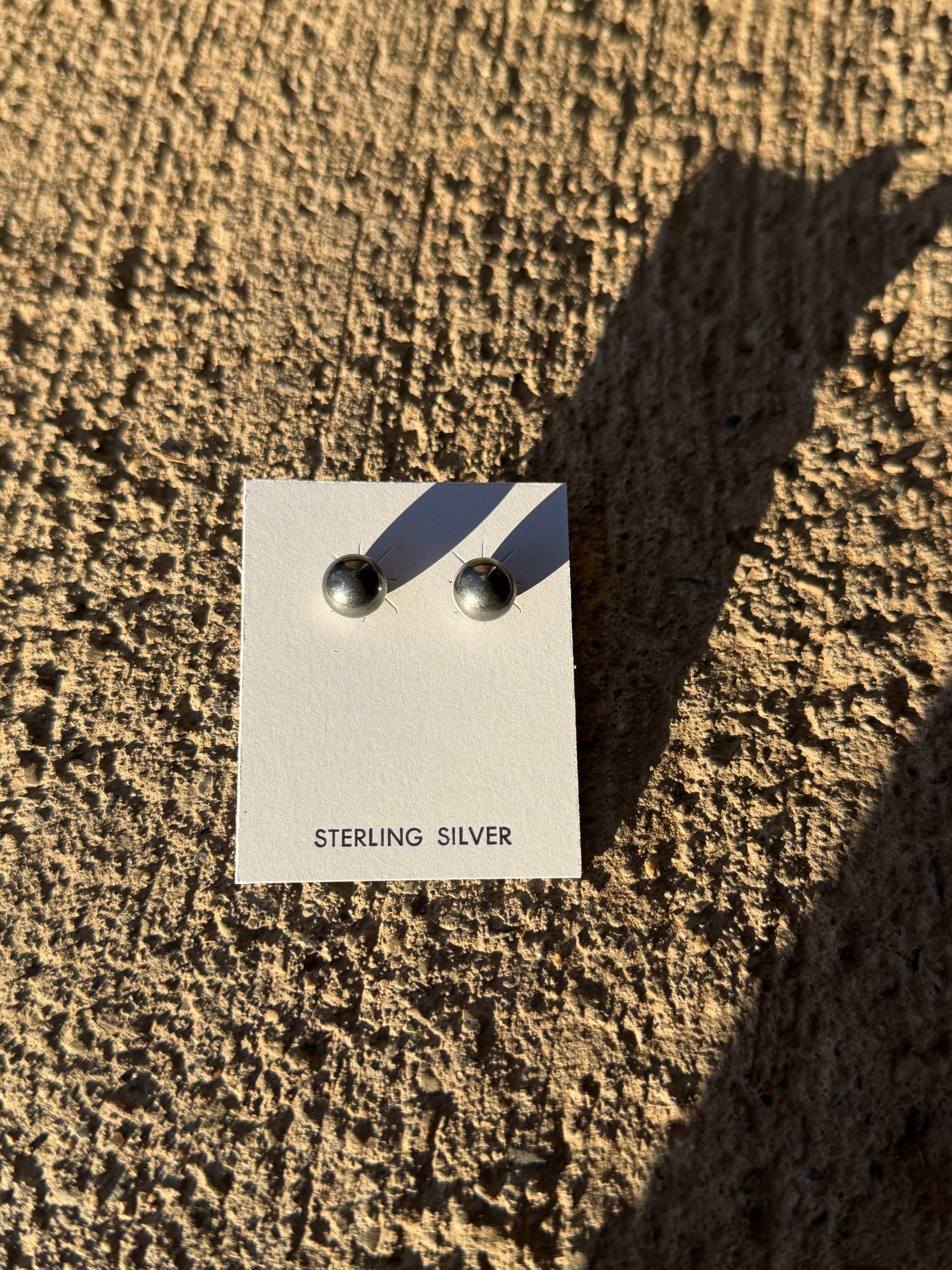 8mm sterling silver studs